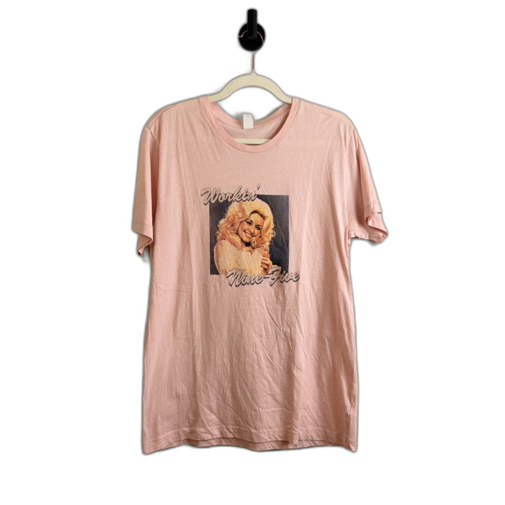 Charlie Southern Workin’ Nine-Five Dolly Parton Graphic Tee Pink Size Medium